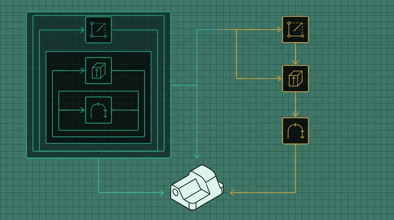 A chained call pipeline and a stacked statement style converging on one shared kernel